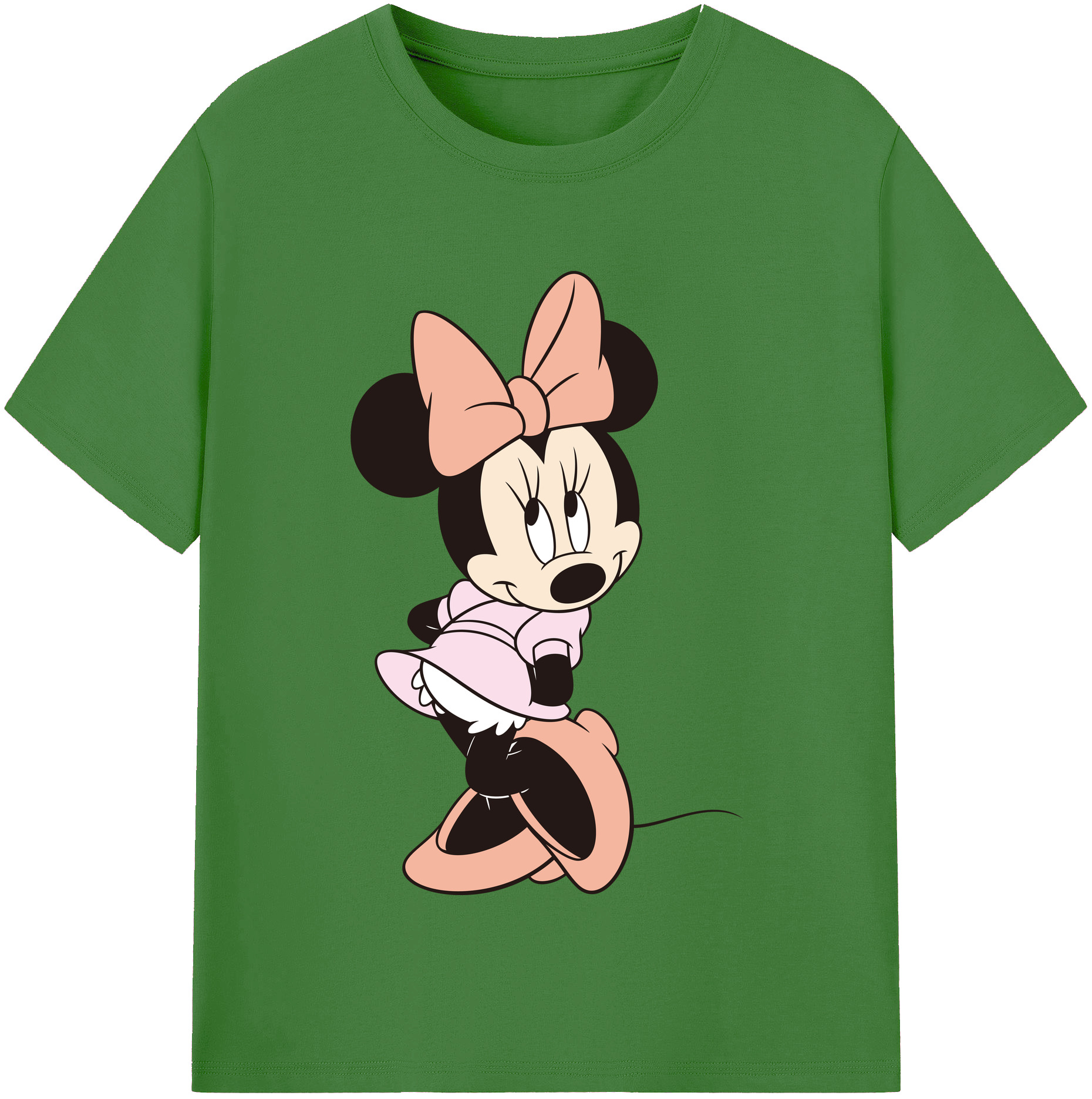 （画像用） ミッキーマウス Mickey Mouse レディースカジュアルプリントTシャツ（綿100％）